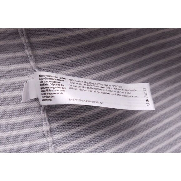 Eileen Fisher Woman Organic Cotton & Silk Striped Sweater Plus 2X Gray $198 - Picture 13 of 13